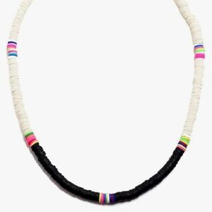 Francesca's Collections Black, Pink and White Teen Jewelry Necklace